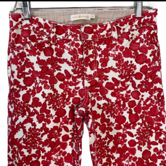 Tory Burch Cropped Floral Laurel Jean.  Worn Twice - Picture 2 of 3